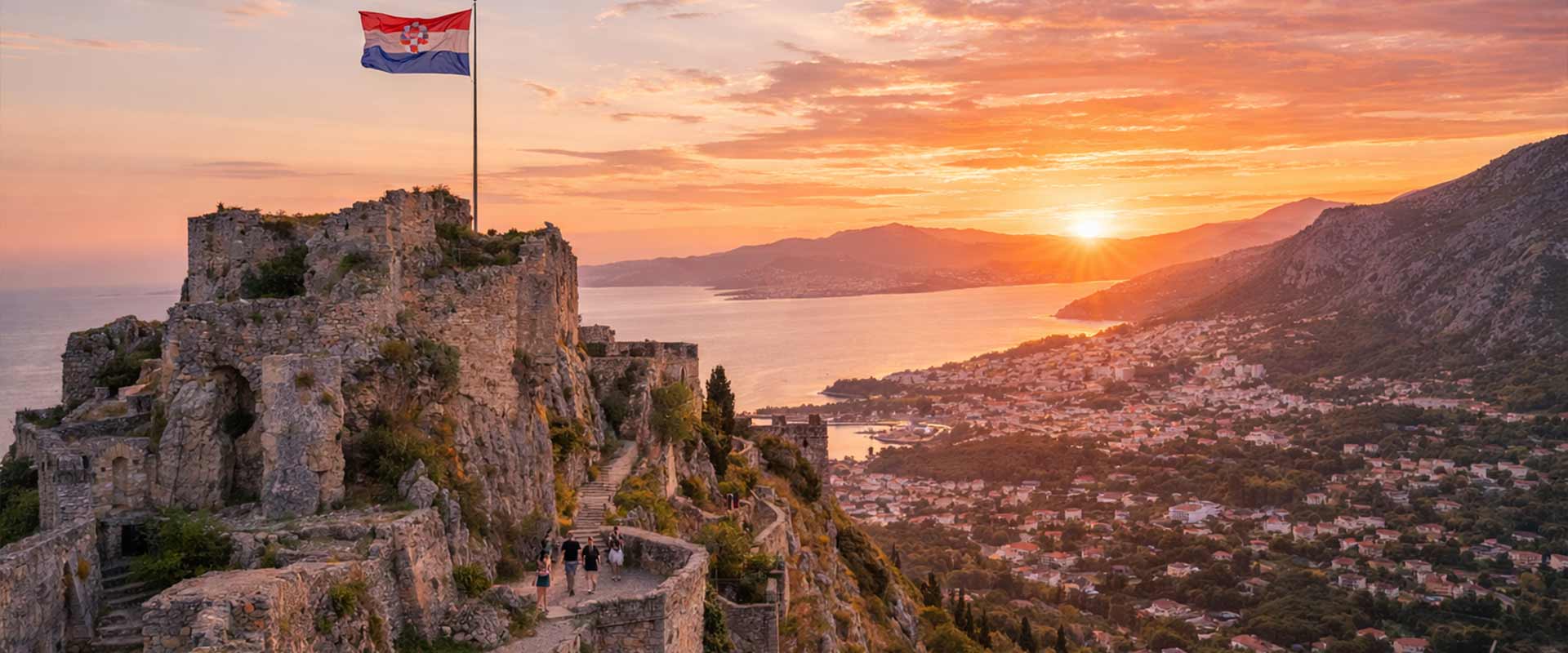 Split, Salona Amphitheater & Klis Sunset Panoramic Tour