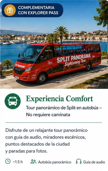 Split Panoramic Bus Tour - No Walking Required