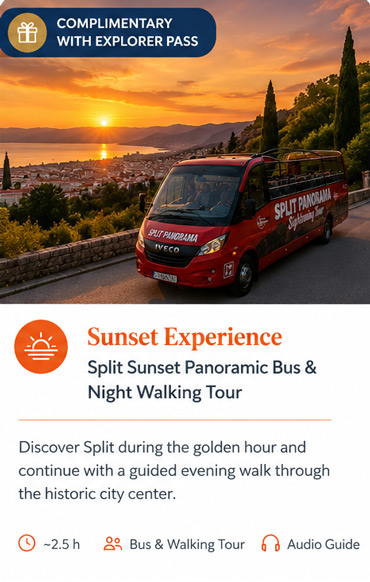 Split Sunset Panoramic Bus & Night Walking Tour