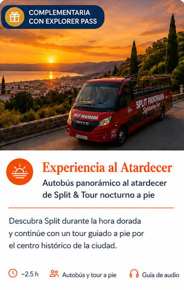 Split Sunset Panoramic Bus & Night Walking Tour