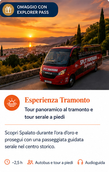 Split Sunset Panoramic Bus & Night Walking Tour